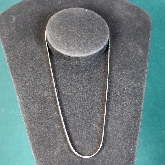 Sterling Silver 925 Herringbone Chain Necklace - Picture 2 of 5